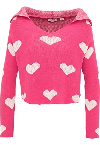 myMo Pullover Damen 12411190 Fuchsia, M/L Fuchsia von myMo