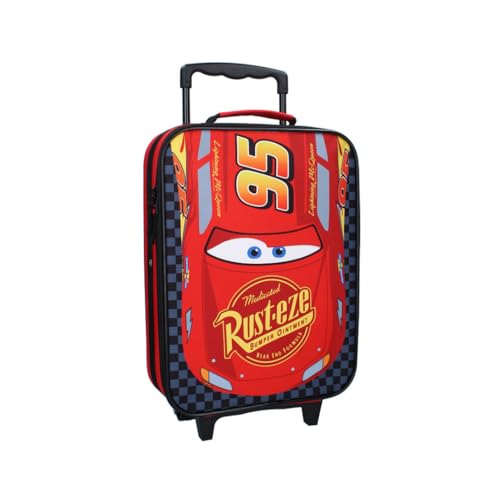 mybagstory Kinderkoffer Cars rot – Kinder – Gepäck – Reise – Urlaub – Koffer für Jungen – Größe 42 cm – Rollen – Geschenkidee, Cars Rot, Klassisch von mybagstory