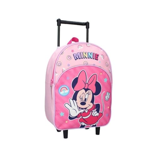 mybagstory - Rucksack für Kinder Trolley – Minnie Mouse – Rosa – Kinder – Schule – Kindergarten – Kindergarten – Mädchen – 33 cm – verstellbare Träger – Rollen – Geschenkidee, Minnie Maus – Rosa, von mybagstory