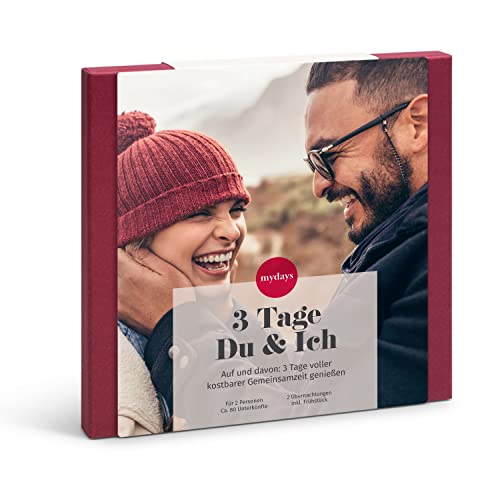 mydays Geschenkbox 3 Tage Du & Ich, traumhafte Unterkünfte an 80 Standorten, Reise-Gutschein für 2 Personen mydays Geschenkbox 3 Tage Du & Ich, traumhafte Unterkünfte an 80 Standorten, Reise-Gutschein für 2 Personen von mydays