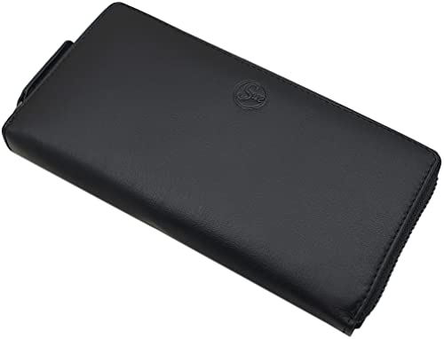 myledershop Große Rind-Nappa Leder Damen Geldbörse/Geldbeutel/Portemonnaie/Portmonaise/Geldtasche/Portmonee mit RFID & NFC Schutz in Schwarz myledershop Große Rind-Nappa Leder Damen Geldbörse/Geldbeutel/Portemonnaie/Portmonaise/Geldtasche/Portmonee mit RFID & NFC Schutz in Schwarz von myledershop