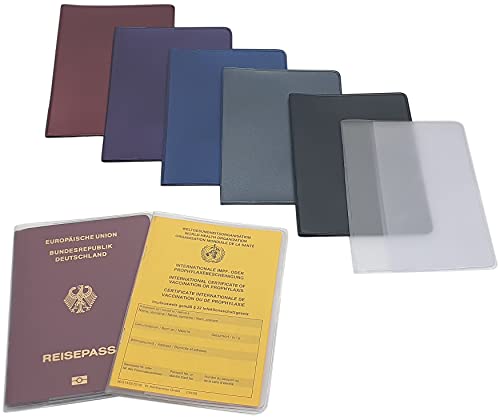 myledershop Impfpass Schutzhülle/Internationaler Impfpass/Impfausweis/Impfbuch/Reisepass Hülle ab Ausstellungsdatum 2005 mit 2 Fächer Made in Germany (Metallic Bordeaux) von myledershop