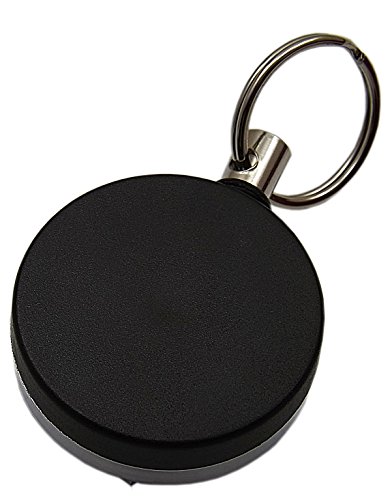 Praktischer Rollmatik/Schlüsselkette aus Metall in Schwarz/Silber - Extra Reißfeste Schnur Praktischer Rollmatik/Schlüsselkette aus Metall in Schwarz/Silber - Extra Reißfeste Schnur von myledershop