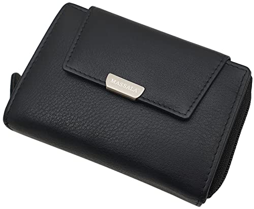Rindleder Damen Geldbörse/Geldbeutel/Portemonnaie/Portmonaise/Geldtasche/Portmonee mit extra vielen Fächern mit RFID & NFC Schutz in Schwarz Rindleder Damen Geldbörse/Geldbeutel/Portemonnaie/Portmonaise/Geldtasche/Portmonee mit extra vielen Fächern mit RFID & NFC Schutz in Schwarz von myledershop
