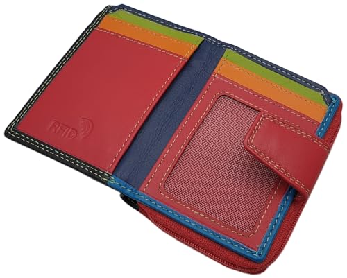 myledershop Rind-Nappa Leder Damen Geldbörse/Geldbeutel/Portemonnaie/Geldtasche mit RFID & NFC Schutz Mehrfarbig myledershop Rind-Nappa Leder Damen Geldbörse/Geldbeutel/Portemonnaie/Geldtasche mit RFID & NFC Schutz Mehrfarbig von myledershop