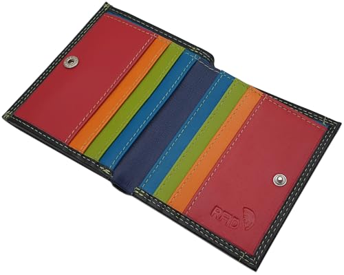 myledershop Rind-Nappa Leder Damen Geldbörse/Geldbeutel/Portemonnaie/Geldtasche mit RFID & NFC Schutz Mehrfarbig myledershop Rind-Nappa Leder Damen Geldbörse/Geldbeutel/Portemonnaie/Geldtasche mit RFID & NFC Schutz Mehrfarbig von myledershop