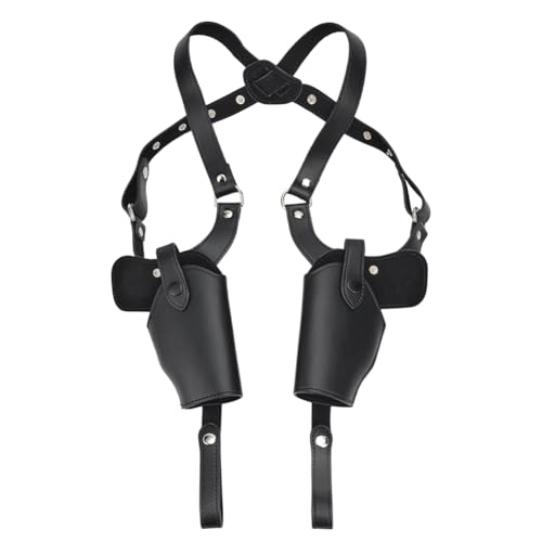 NBEADS Schulterholster, Verstellbares Vertikales Brustholster Lederholster für Verdecktes Tragen Duales Schulterholster für Rechts Links Hand Universal, Schwarz NBEADS Schulterholster, Verstellbares Vertikales Brustholster Lederholster für Verdecktes Tragen Duales Schulterholster für Rechts Links Hand Universal, Schwarz von nbeads