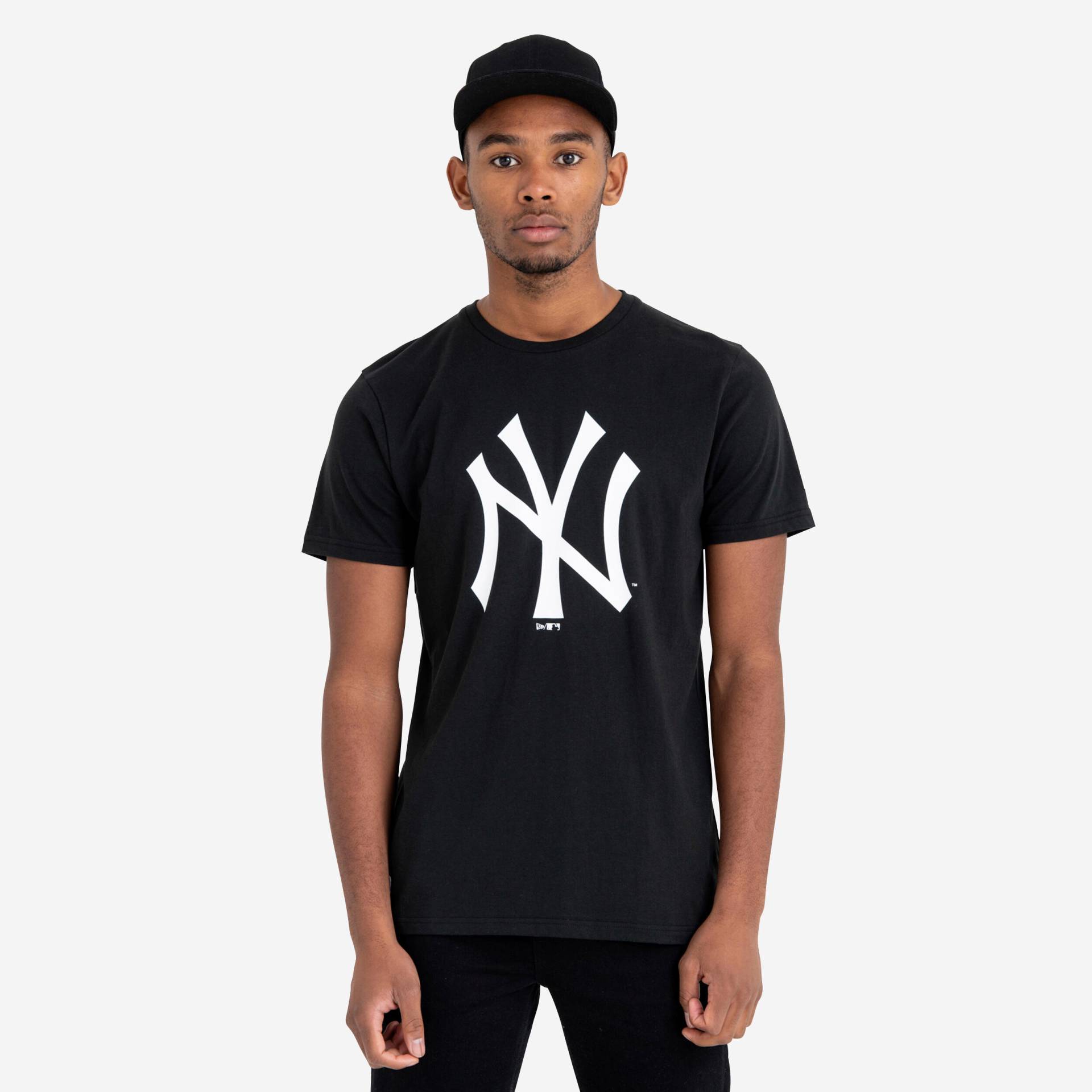 Damen/Herren Baseball T-Shirt - New York Yankees schwarz von new era