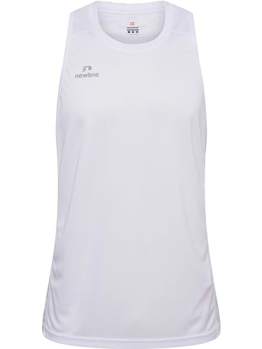 newline Men's Athletic Running Singlet T-Shirt, Weiß, L von newline