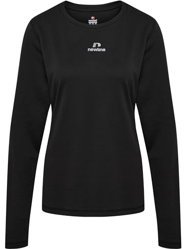 newline Women's nwlBEAT Poly LS Tee Woman Shirt, Schwarz, L von newline