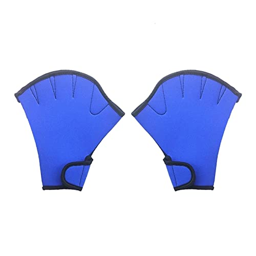 Schwimmhandschuhe Aquatic Fitness Water Resistance Fit Paddle Training Fingerlose Handschuhe ( Color : Blue , Size : M ) von nmbhus