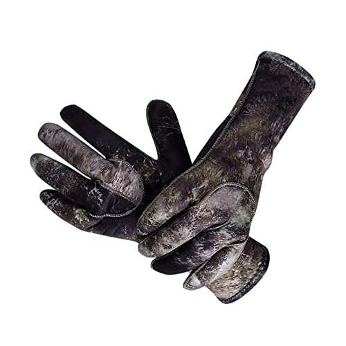 nmbhus 3 mm echte Neopren-Handschuhe Kratzfest und warm halten for Tauchen, Winter, Schwimmen, Speerfischen, Kajakfahren, Surfen (Color : Black, Size : L) von nmbhus