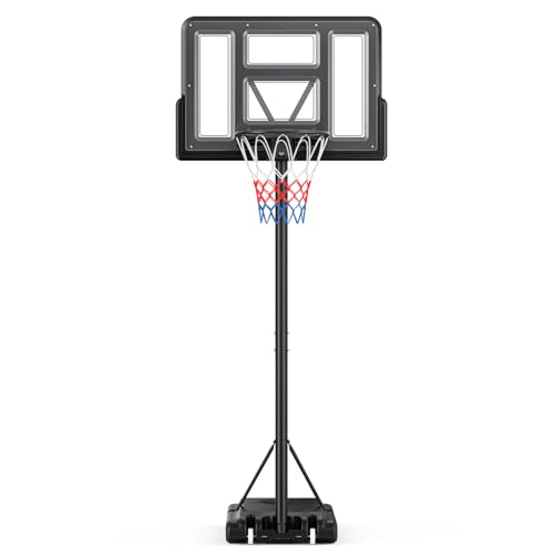 Basketballkorb, Outdoor-Basketballständer, höhenverstellbar von 128 bis 305 cm, Basketballständer mit Rädern, geeignet für Erwachsene und Kinder Basketballkorb, Outdoor-Basketballständer, höhenverstellbar von 128 bis 305 cm, Basketballständer mit Rädern, geeignet für Erwachsene und Kinder von nmoiww