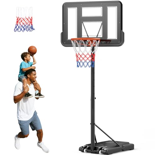 nmoiww Basketballkorb für draußen, höhenverstellbar von 128 bis 305 cm, Basketballständer mit Rädern, geeignet für Kinder, Jugendliche und Erwachsene (Basketballständer für Kinder und Erwachsene) nmoiww Basketballkorb für draußen, höhenverstellbar von 128 bis 305 cm, Basketballständer mit Rädern, geeignet für Kinder, Jugendliche und Erwachsene (Basketballständer für Kinder und Erwachsene) von nmoiww