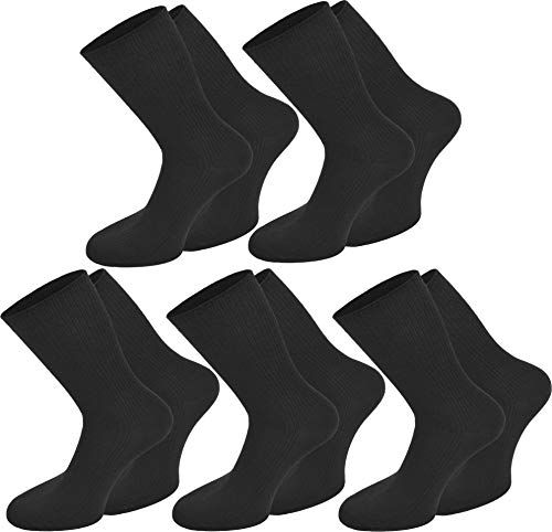 normani 10 Paar Damen Baumwolle Socken (100% Baumwolle) - in 2 Farben verfügbar Farbe Schwarz Größe 43/46 von normani