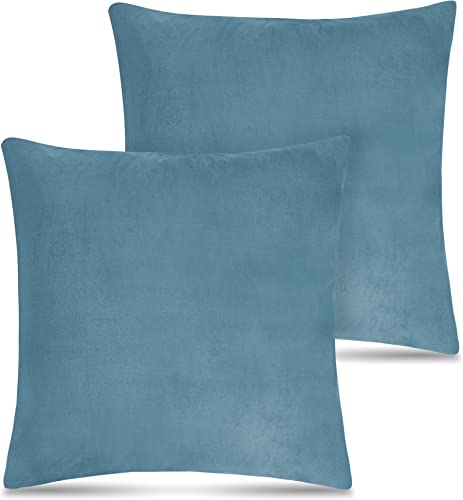 2 Flanell Kissenbezüge aus 100 % Polyester Teddy Fleece Optik | hautfreundlich, weich kuscheligund warm - Perfekt für die kalte Jahreszeit 80 x 80 cm | 80 x 40 cm Farbe Blau Größe 80 cm x 80 cm 2 Flanell Kissenbezüge aus 100 % Polyester Teddy Fleece Optik | hautfreundlich, weich kuscheligund warm - Perfekt für die kalte Jahreszeit 80 x 80 cm | 80 x 40 cm Farbe Blau Größe 80 cm x 80 cm von normani