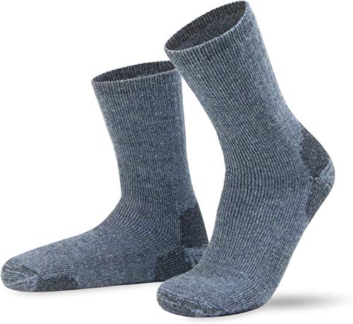 2 Paar Wollsocken mit Vollplüsch - für Damen und Herren - Wintersocken mit Schaf- und Alpkawolle für maximale Wärme - Socken mit Dicker Sohle Farbe Blau Größe 35/38 2 Paar Wollsocken mit Vollplüsch - für Damen und Herren - Wintersocken mit Schaf- und Alpkawolle für maximale Wärme - Socken mit Dicker Sohle Farbe Blau Größe 35/38 von normani