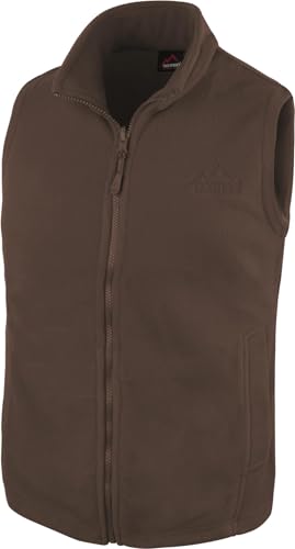 280 g/m² Herren Fleeceweste für den Übergang mit Taschen und Stehkragen - leicht, elegant, funktional Farbe Braun Größe XXL 280 g/m² Herren Fleeceweste für den Übergang mit Taschen und Stehkragen - leicht, elegant, funktional Farbe Braun Größe XXL von normani