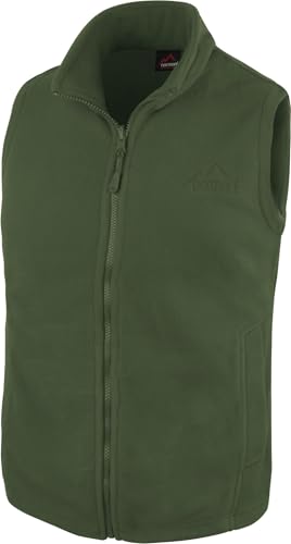 280 g/m² Herren Fleeceweste für den Übergang mit Taschen und Stehkragen - leicht, elegant, funktional Farbe Oliv Größe 7XL 280 g/m² Herren Fleeceweste für den Übergang mit Taschen und Stehkragen - leicht, elegant, funktional Farbe Oliv Größe 7XL von normani