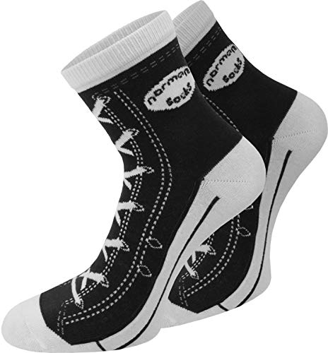 normani 4 Paar Baumwoll Socken - Lustige Strümpfe für Damen, Herren und Kinder im Schuh-Design Farbe Schwarz Größe 35/38 normani 4 Paar Baumwoll Socken - Lustige Strümpfe für Damen, Herren und Kinder im Schuh-Design Farbe Schwarz Größe 35/38 von normani