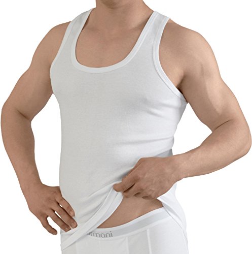 normani 5 x Herren Unterhemd T Shirt Classic Sport/Trägershirt in Feinripp 100% gekämmte Baumwolle Größe 12=XXXXL normani 5 x Herren Unterhemd T Shirt Classic Sport/Trägershirt in Feinripp 100% gekämmte Baumwolle Größe 12=XXXXL von normani