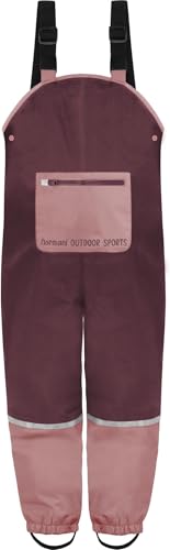 Baby Kleinkind Kinder Regenhose mit Hosenträgern - gefütterte Latzhose mit Refelktoren - wasserdichte Winterhose mit Fleece und Reißverschlusstasche für Junge und Mädchen Farbe Bordeaux Größe 98 Baby Kleinkind Kinder Regenhose mit Hosenträgern - gefütterte Latzhose mit Refelktoren - wasserdichte Winterhose mit Fleece und Reißverschlusstasche für Junge und Mädchen Farbe Bordeaux Größe 98 von normani