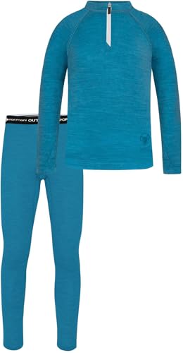 Kinder Merino Skiunterwäsche aus Wolle - Sportunterwäsche Thermounterwäsche Set Funktionsunterwäsche 100% Bio-Merinowolle Langarmshirt und Unterhose für Jungen und Mädchen Farbe Blau Größe 146-152 Kinder Merino Skiunterwäsche aus Wolle - Sportunterwäsche Thermounterwäsche Set Funktionsunterwäsche 100% Bio-Merinowolle Langarmshirt und Unterhose für Jungen und Mädchen Farbe Blau Größe 146-152 von normani