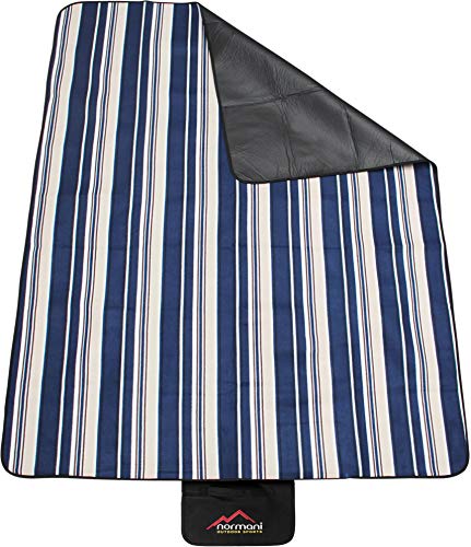 normani Outdoor Campingdecke Fleece mit Tragegriff wasserdicht isoliert Farbe Blau gestreift normani Outdoor Campingdecke Fleece mit Tragegriff wasserdicht isoliert Farbe Blau gestreift von normani