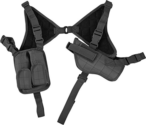 Pistolenholster Cordura Schulterholster verstellbar mit Magazintaschen Farbe Black von normani