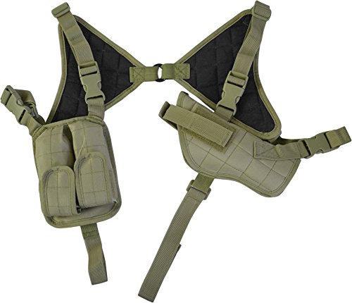 Pistolenholster Cordura Schulterholster verstellbar mit Magazintaschen Farbe Oliv von normani