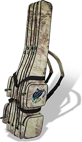 Rutentasche Rod Case Angelkoffer Futteral mit 2, 3 oder 4 Ruten-Fächern, Verschiedene Längen wählbar - stark wasserabweisender Fishing Rucksack Farbe Wald-Camo 3 Innenfächer Größe 160 cm Rutentasche Rod Case Angelkoffer Futteral mit 2, 3 oder 4 Ruten-Fächern, Verschiedene Längen wählbar - stark wasserabweisender Fishing Rucksack Farbe Wald-Camo 3 Innenfächer Größe 160 cm von normani
