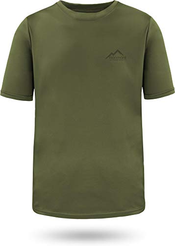 Sportswear Funktions-Sport Kurzärmliges T-Shirt für Herren mt Cooling-Material und Sonnenschutz-30+ Farbe Grün Größe L von normani