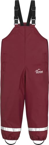 Unisex Kinder Regenhose mit Latzhose Regenlatzhose mit Hosenträgern - atmungsaktive Überziehhose - ungefütterte Buddelhose für Jungen und Mädchen - Wassersäule: 10.000 mm Farbe Bordeaux Größe 86 Unisex Kinder Regenhose mit Latzhose Regenlatzhose mit Hosenträgern - atmungsaktive Überziehhose - ungefütterte Buddelhose für Jungen und Mädchen - Wassersäule: 10.000 mm Farbe Bordeaux Größe 86 von normani