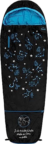 Wasserdichter Kinderschlafsack Deckenschlafsack Camping Outdoor Reise-Schlafsack - Erweiterbarer Kinderschlafsack 100 cm - 155 cm Körpergröße Farbe Blau von normani