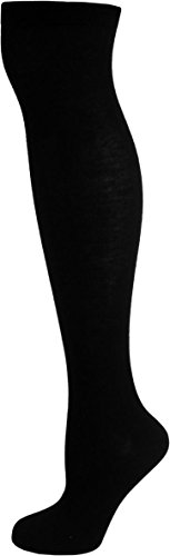 normani® Damen Overknees Geringelt, Blickdicht mit vielen Farbmustern Farbe Schwarz von normani