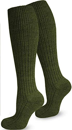 normani 1 Paar Bundeswehr Kniestrümpfe Wintersocken lang mit 70% Wolle von 35-50 Farbe Oliv Größe 47/50 von normani