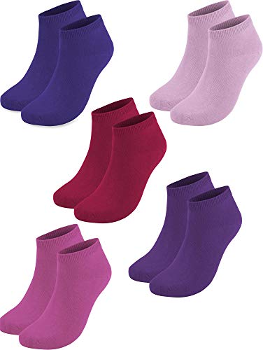 normani 10 Paar Baumwolle Sommer Sneaker Socken für Damen und Herren Auswahl Farbe Hellrosa/Rosa/Pink/Lila/Violett Größe 37-42 von normani