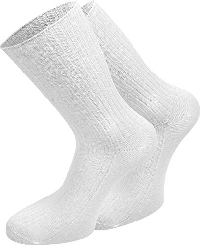 normani 10 Paar Herren-Arztsocken, 100% Baumwolle, handgekettelt Farbe Weiß Größe 47/50 von normani