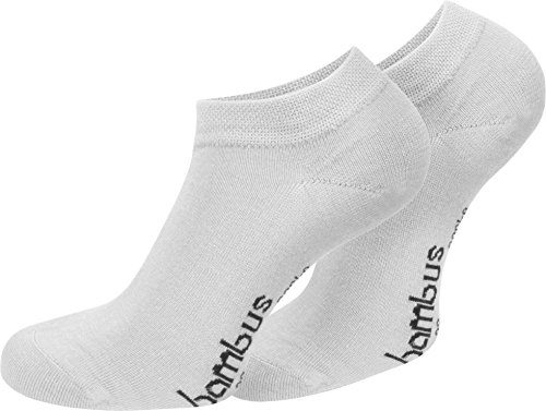 normani 12 x Paar Viskose-Socken mit Piquebündchen - Unvergleichlicher Komfort für Sneakers Gesundheitssocken Farbe Weiß Größe 39/42 von normani