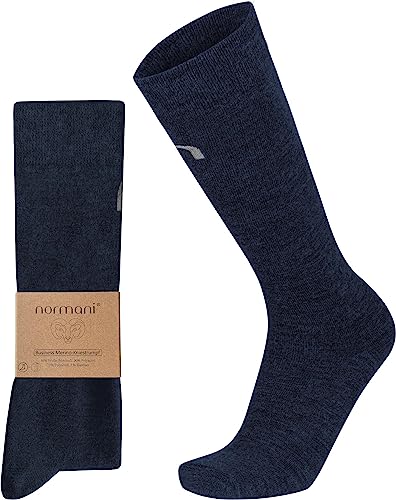 normani 2 Paar Business Kniestrümpfe aus hochwertiger und langlebiger Merinowolle für Damen und Herren, Ideal für Beruf und Freizeit -Merino Kniestrumpf Farbe Marine Größe 39-42 normani 2 Paar Business Kniestrümpfe aus hochwertiger und langlebiger Merinowolle für Damen und Herren, Ideal für Beruf und Freizeit -Merino Kniestrumpf Farbe Marine Größe 39-42 von normani