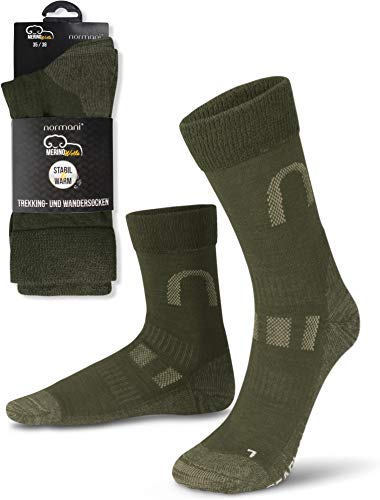 normani 2 Paar Merinowoll-Socken Trekking- und Wandersocken aus Merinowolle für Damen und Herren - Funktionssocken Merinowollsocken Farbe Oliv Größe 43-46 normani 2 Paar Merinowoll-Socken Trekking- und Wandersocken aus Merinowolle für Damen und Herren - Funktionssocken Merinowollsocken Farbe Oliv Größe 43-46 von normani