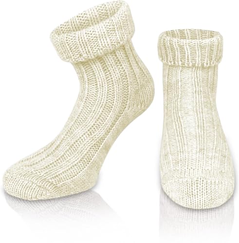 normani 2 Paar Sehr Warme weiche Umschlag Söckchen mit Alpaka Wolle/Bettsocken/Sauna Socken Farbe Wollweiß Größe 35-38 normani 2 Paar Sehr Warme weiche Umschlag Söckchen mit Alpaka Wolle/Bettsocken/Sauna Socken Farbe Wollweiß Größe 35-38 von normani
