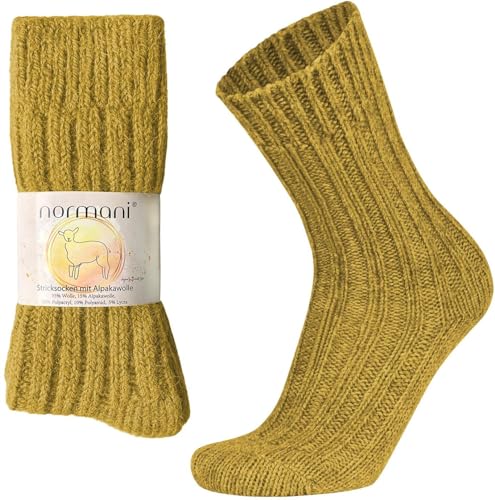 normani 2 Paar warme und kuschelige WollSocken aus Alpaka- und Schafwolle Farbe Gelb Größe 47-50 normani 2 Paar warme und kuschelige WollSocken aus Alpaka- und Schafwolle Farbe Gelb Größe 47-50 von normani