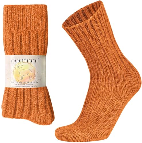 normani 2 Paar warme und kuschelige WollSocken aus Alpaka- und Schafwolle Farbe Orange Größe 47-50 normani 2 Paar warme und kuschelige WollSocken aus Alpaka- und Schafwolle Farbe Orange Größe 47-50 von normani