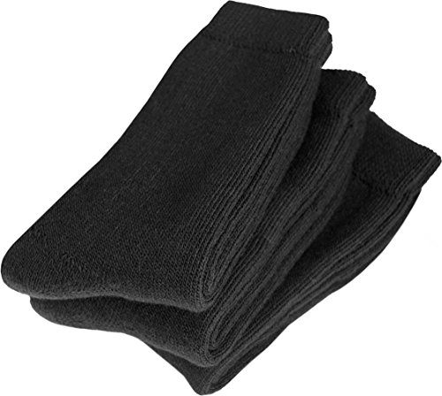 normani 3 Paar Original Polar Husky Socken/Skisocken mit Schafwolle/sehr warm/waschmaschienenfest Farbe Schwarz Größe 43/46 von normani