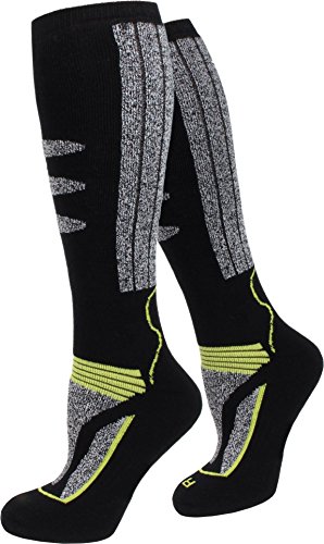 normani 3 Paar Thermo Ski Kniestrümpfe Skisocken mit gepolsterten Funktionsbereichen Farbe Limette Größe 35-38 normani 3 Paar Thermo Ski Kniestrümpfe Skisocken mit gepolsterten Funktionsbereichen Farbe Limette Größe 35-38 von normani