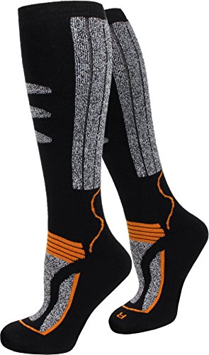 normani 3 Paar Thermo Ski Kniestrümpfe Skisocken mit gepolsterten Funktionsbereichen Farbe Orange Größe 31-34 normani 3 Paar Thermo Ski Kniestrümpfe Skisocken mit gepolsterten Funktionsbereichen Farbe Orange Größe 31-34 von normani