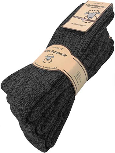 normani 3 Paar Wollsocken 100% Schafswolle Winterosocken für Damen und Herren Farbe Anthracite Größe 39-42 normani 3 Paar Wollsocken 100% Schafswolle Winterosocken für Damen und Herren Farbe Anthracite Größe 39-42 von normani
