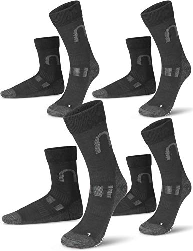 normani 3 oder 4 Paar Merinosocken zum Wandern oder Sport - Funktionssocken Wollsocken für Damen und Herren Farbe 4 Paar Grau Größe 43-46 normani 3 oder 4 Paar Merinosocken zum Wandern oder Sport - Funktionssocken Wollsocken für Damen und Herren Farbe 4 Paar Grau Größe 43-46 von normani