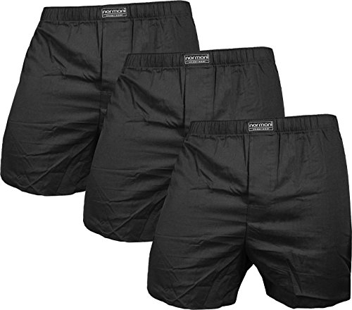 normani 3 x Herren Web Boxershorts aus 100% Baumwolle Farbe Schwarz Größe XL von normani